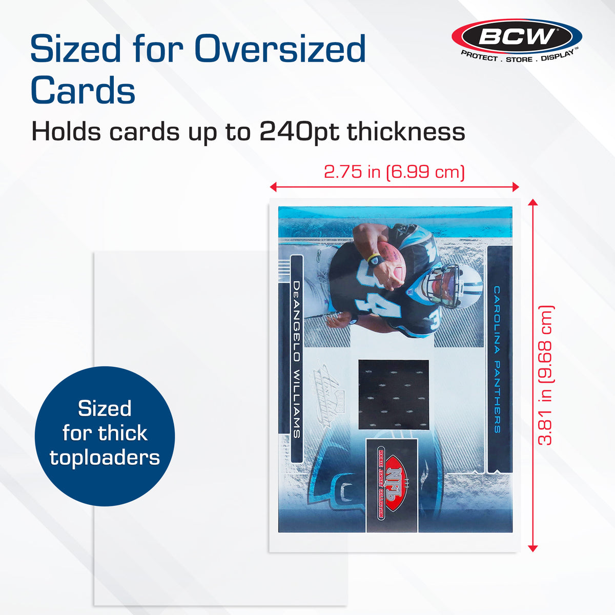 BCW Thick Card Sleeves – dimensions and specifications