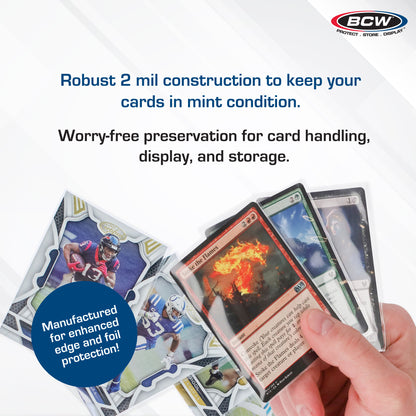 BCW Standard Card Sleeves – dimensions and specifications