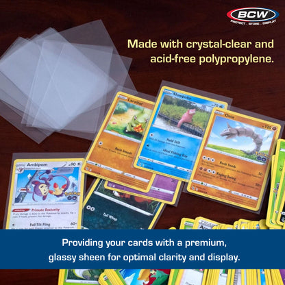 BCW Standard Card Sleeves – dimensions and specifications