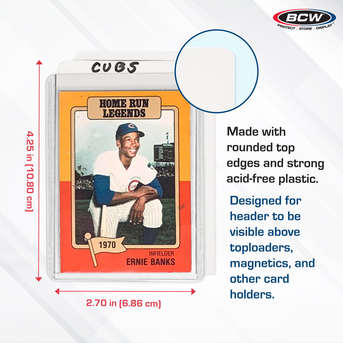 BCW Tall Trading Card Dividers – dimensions and specifications