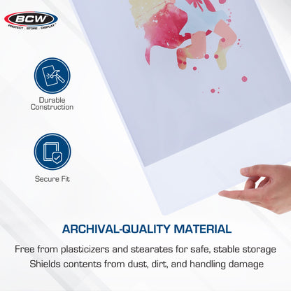 BCW 12 × 18 Rigid Poster and Photo Protector – dimensions and specifications
