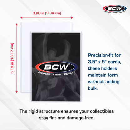 BCW 3.5 × 5 Rigid Trading Card Protector – dimensions and specifications