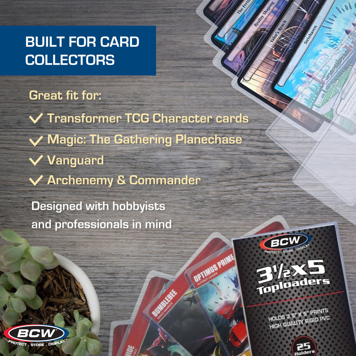 BCW 3.5 × 5 Rigid Trading Card Protector – dimensions and specifications
