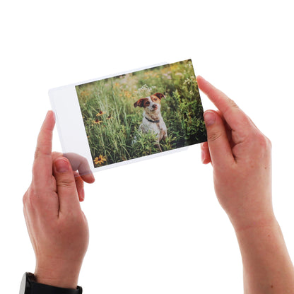 BCW 3.5 × 5 Rigid Trading Card Protector – in-use view