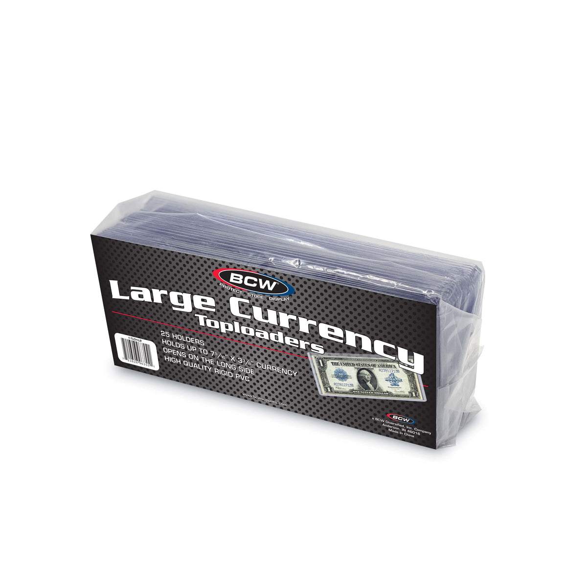BCW Rigid Banknote Protector – Large Bill – front product view