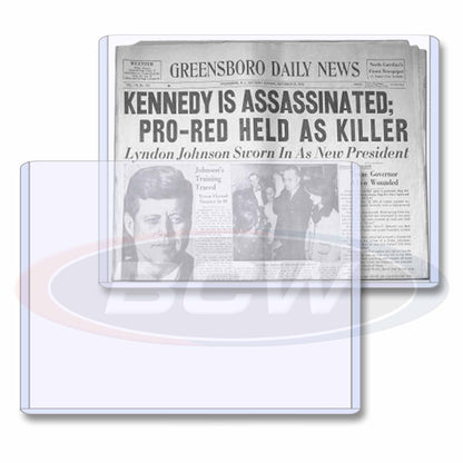 BCW 13 × 11 Rigid Newspaper Protector – front product view