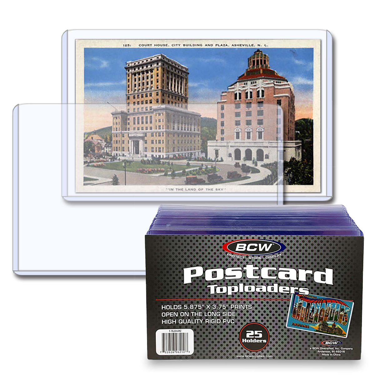 BCW Rigid Postcard Protector – front product view