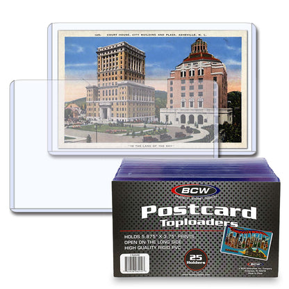 BCW Rigid Postcard Protector – front product view