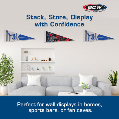 BCW 12 × 30 Rigid Pennant Protector – dimensions and specifications