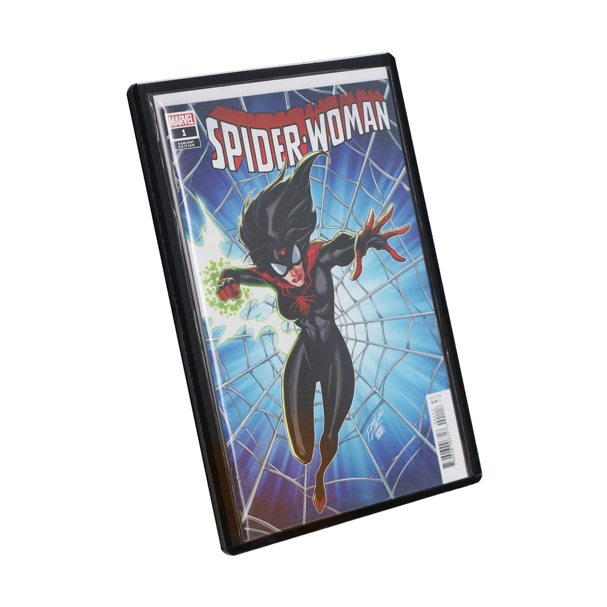 BCW Rigid Silver-Age Comic Book Protector – Black – angled view