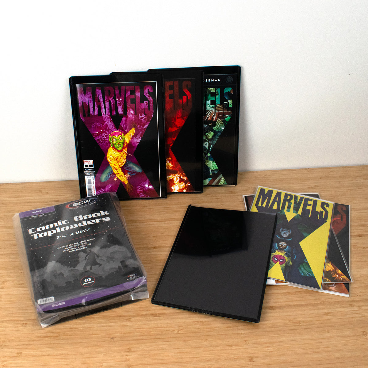 BCW Rigid Silver-Age Comic Book Protector – Black – front product view