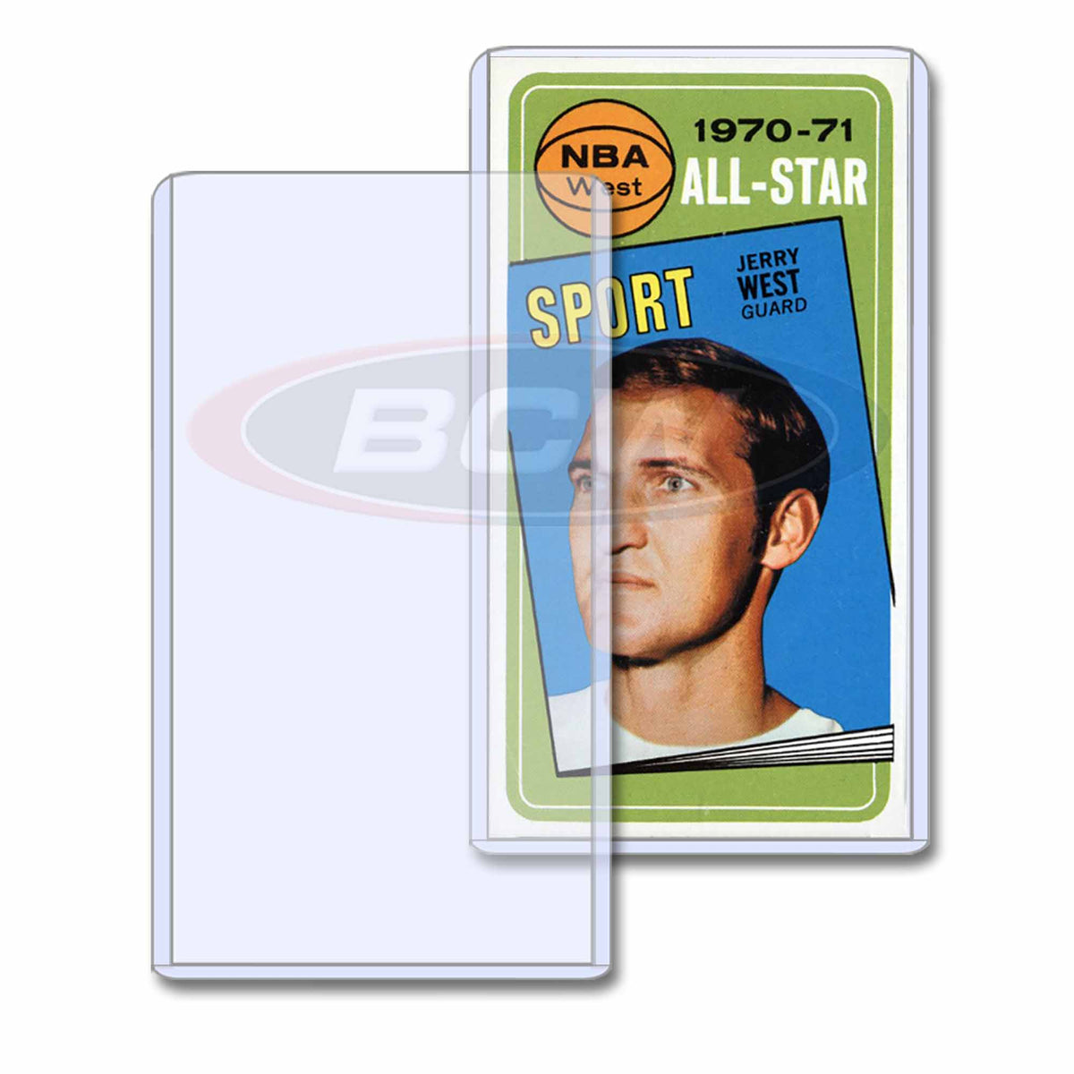 BCW Rigid Tall Trading Card Protector – front product view