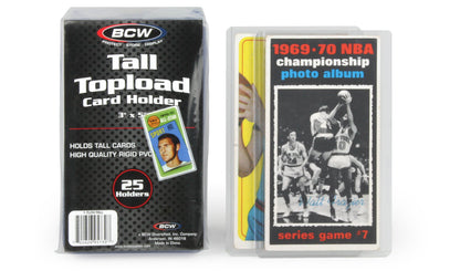 BCW Rigid Tall Trading Card Protector – front product view