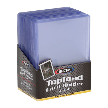 BCW 59 Pt Rigid Trading Card Protector – angled view