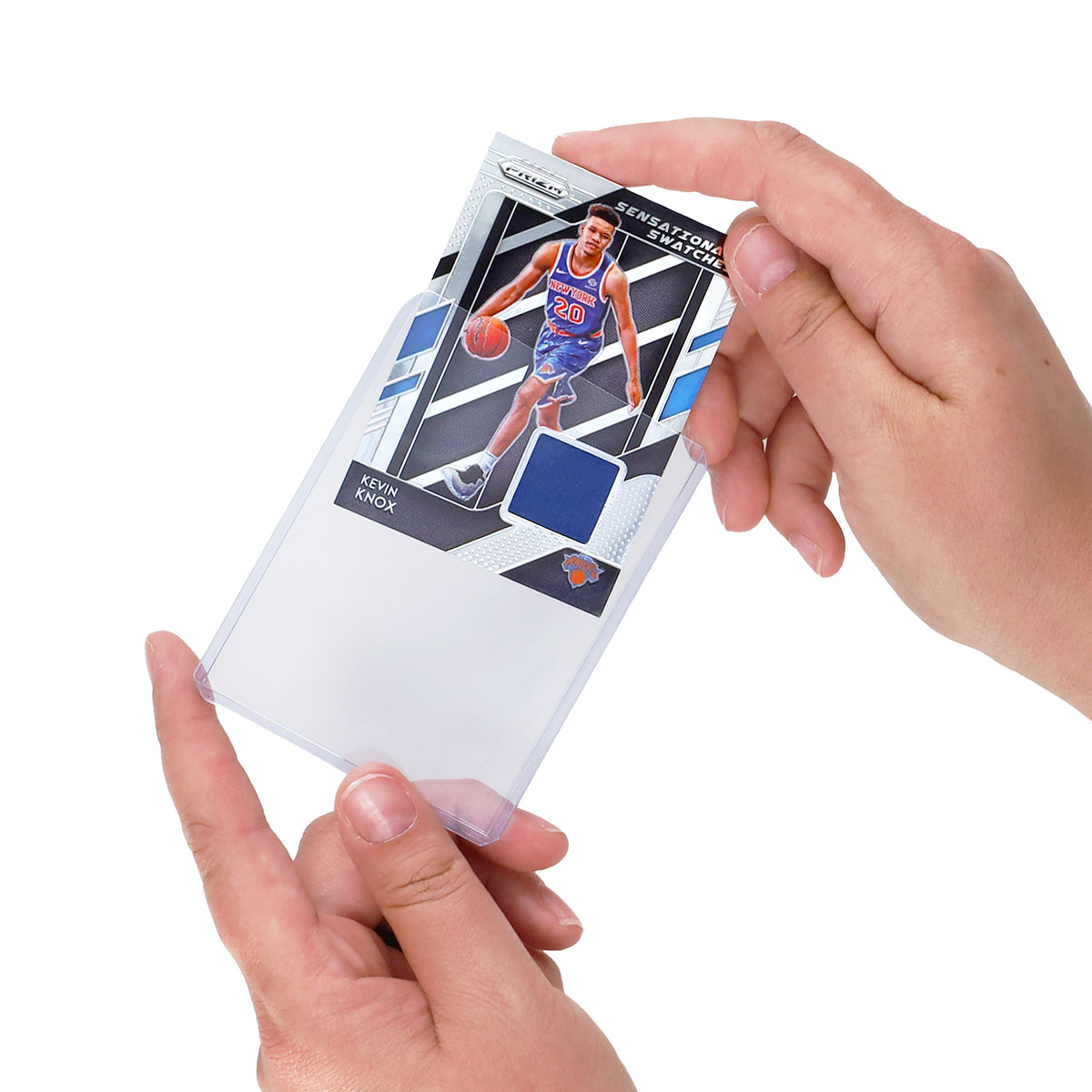 BCW 108 Pt Rigid Trading Card Protector – in-use view