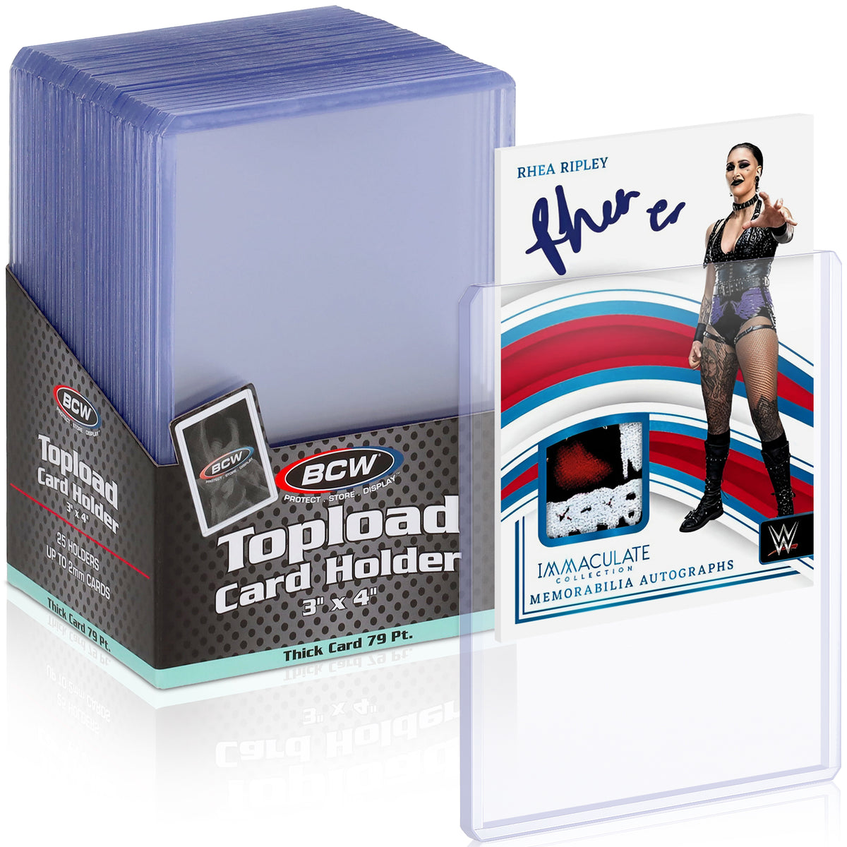 BCW 79 Pt Rigid Trading Card Protector – front product view