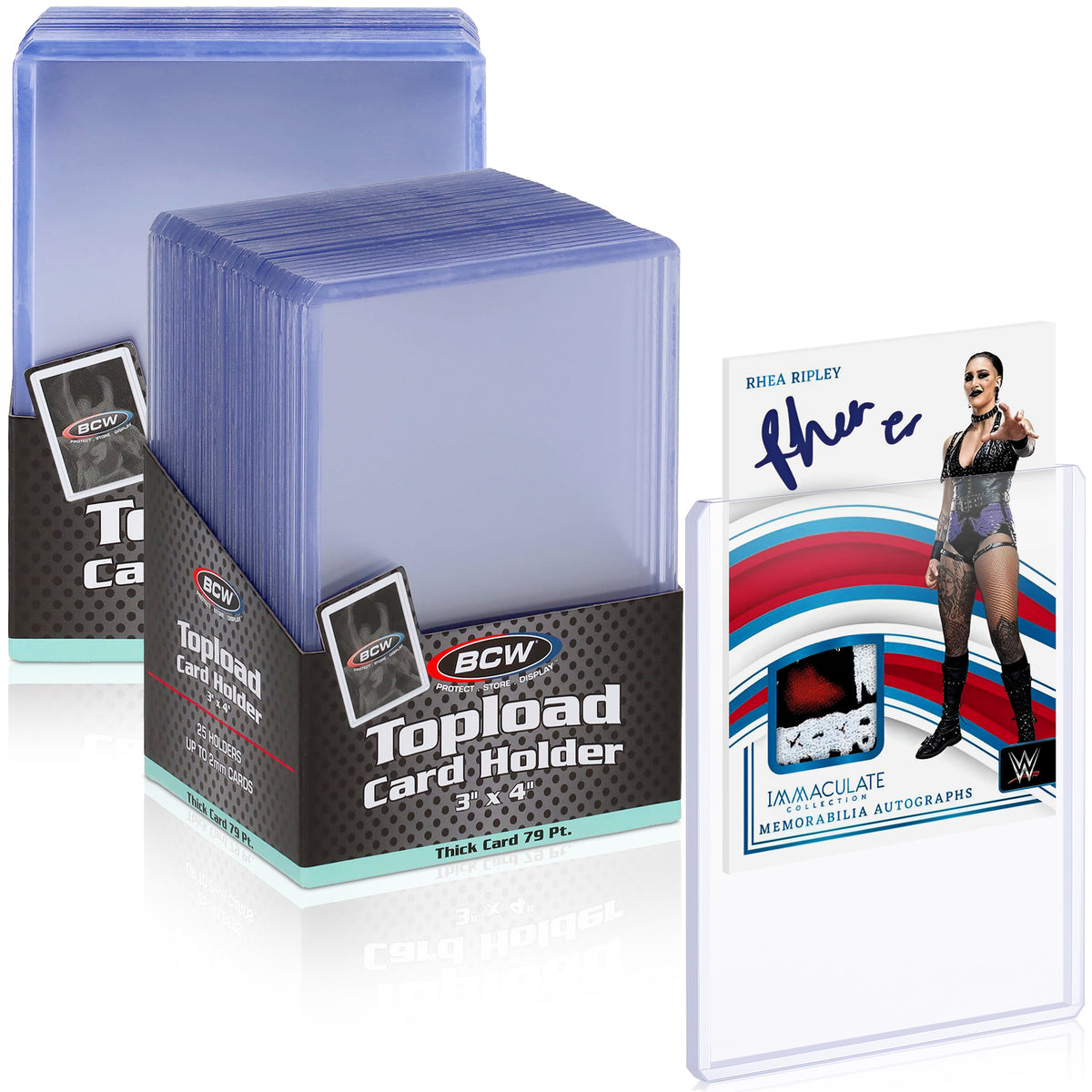 BCW 79 Pt Rigid Trading Card Protector – front product view