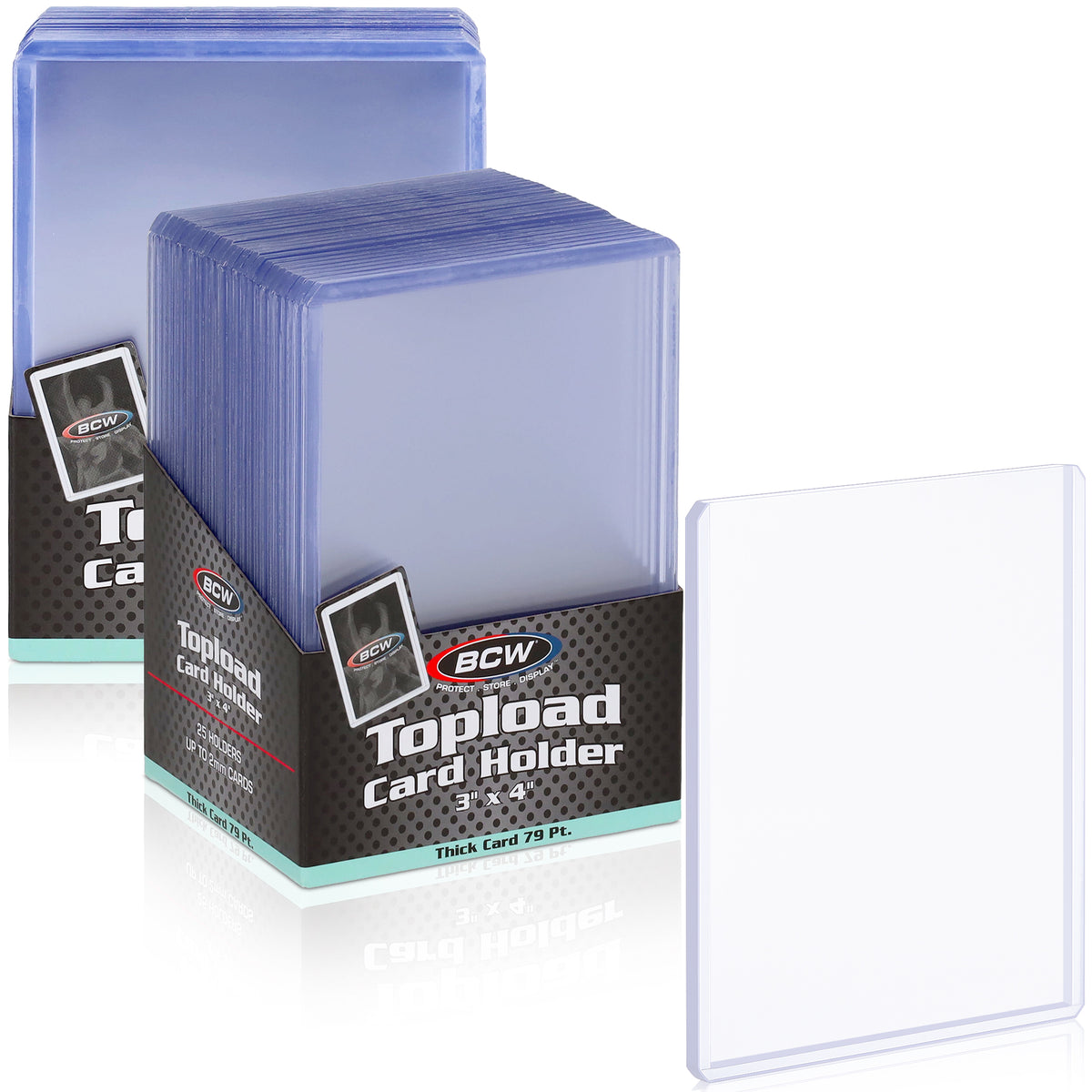BCW 79 Pt Rigid Trading Card Protector – front product view