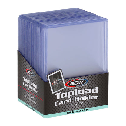 BCW 79 Pt Rigid Trading Card Protector – angled view