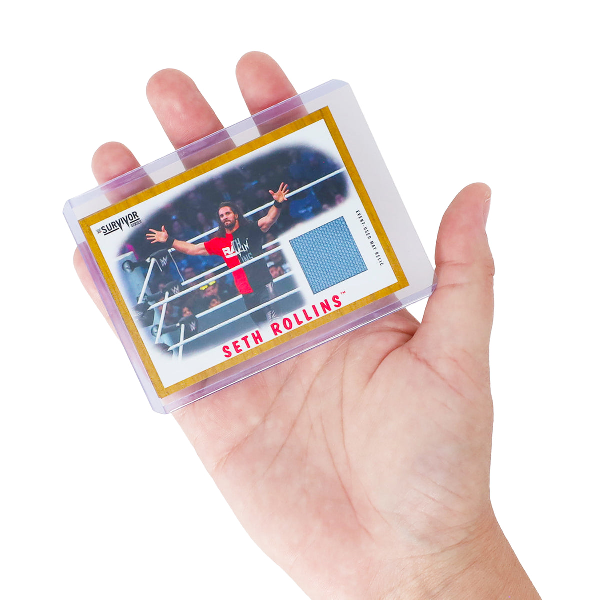 BCW 79 Pt Rigid Trading Card Protector – in-use view