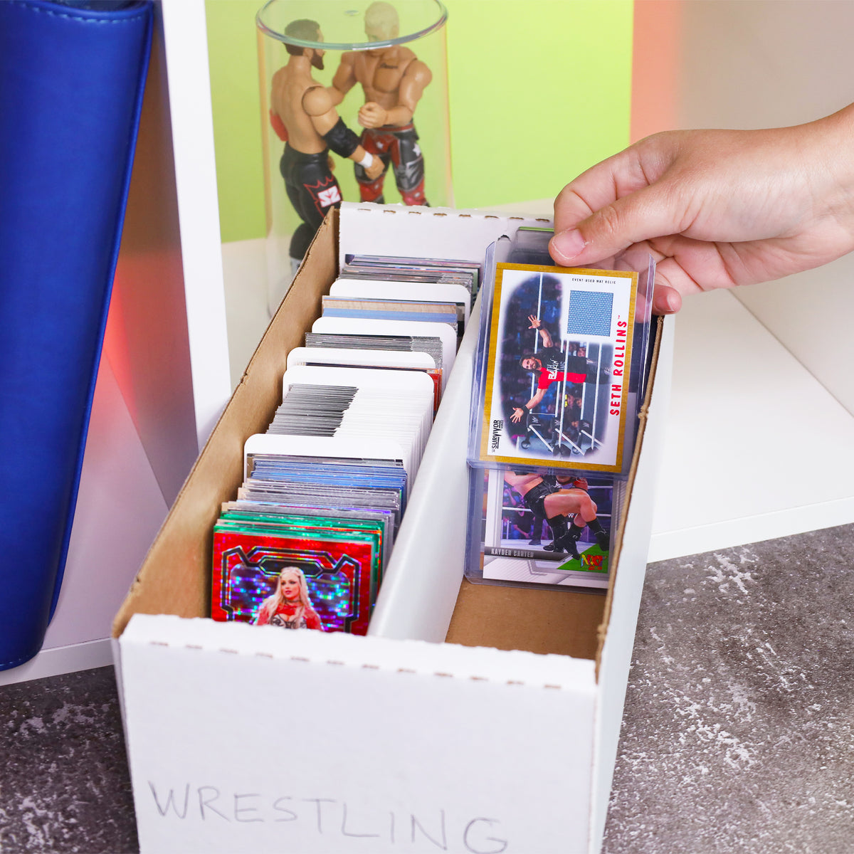 BCW 79 Pt Rigid Trading Card Protector – in-use view