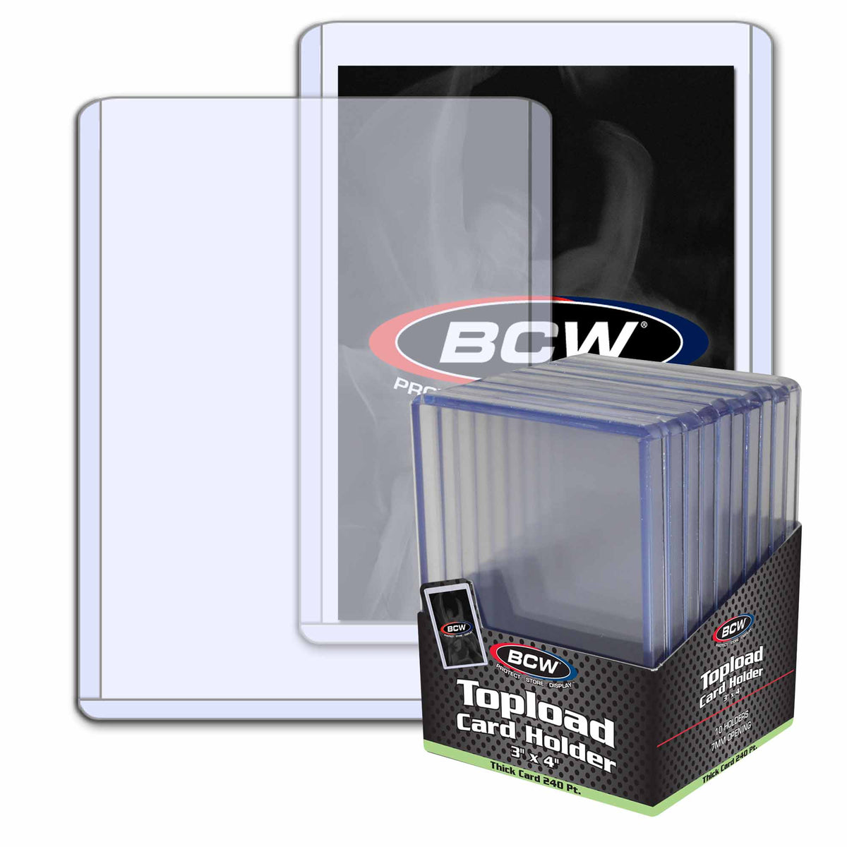 BCW 240 Pt Rigid Trading Card Protector – front product view