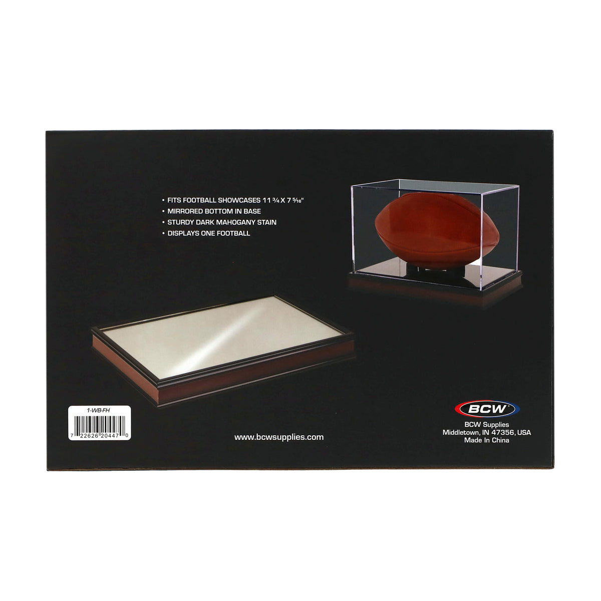 BCW Wood Base for Football Holder – rear view