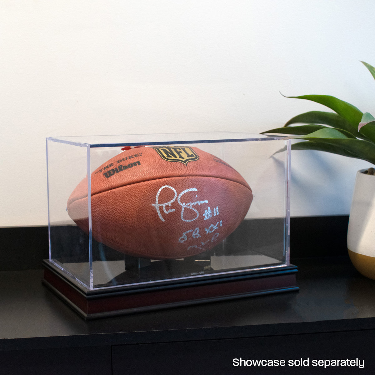 BCW Wood Base for Football Holder – front product view