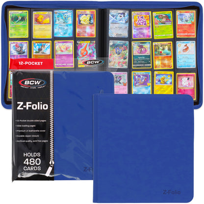 BCW Z-Folio 12-Pocket Lx Album - Blue – front product view