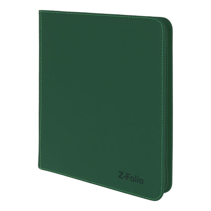 BCW Z-Folio 12-Pocket Lx Album - Green – angled view