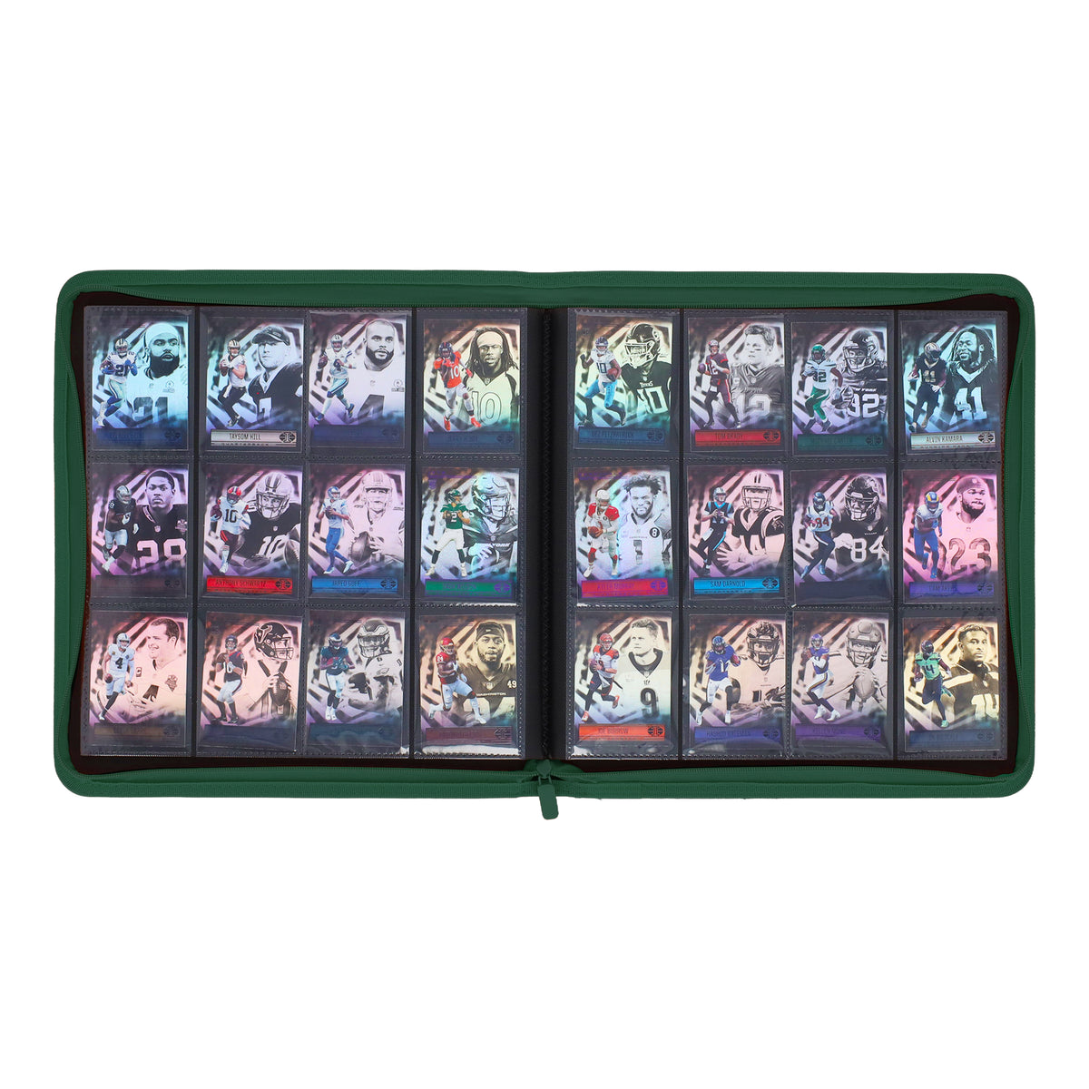 BCW Z-Folio 12-Pocket Lx Album - Green – open view