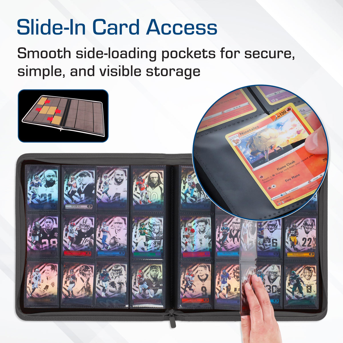 BCW Z-Folio 12-Pocket Lx Album - Gray – dimensions and specifications