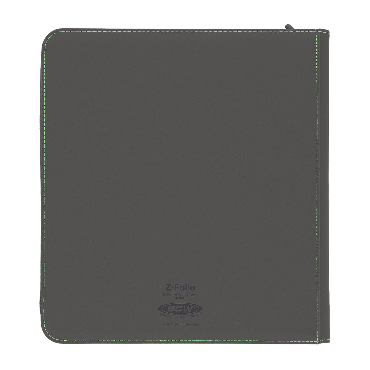 BCW Z-Folio 12-Pocket Lx Album - Gray – rear view
