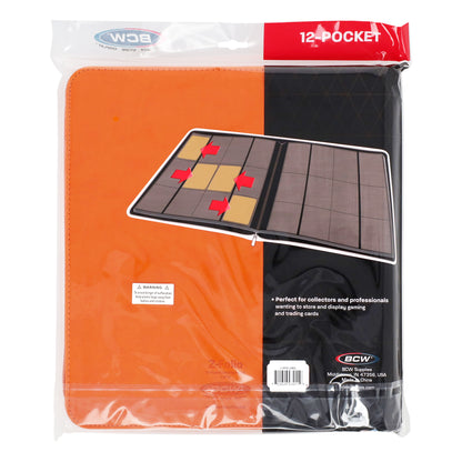 BCW Z-Folio 12-Pocket Lx Album - Orange – rear view