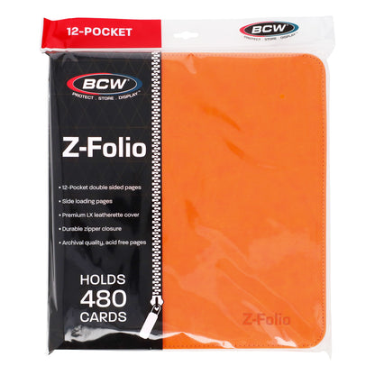 BCW Z-Folio 12-Pocket Lx Album - Orange – front product view