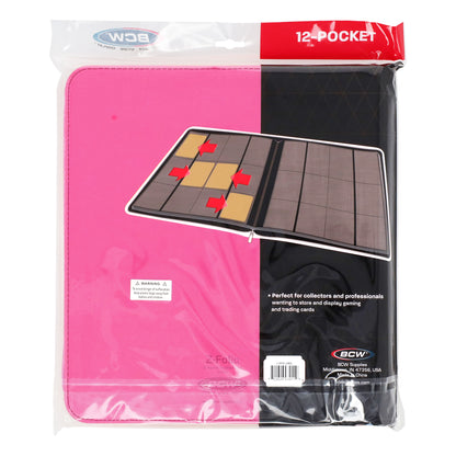 BCW Z-Folio 12-Pocket Lx Album - Pink – rear view