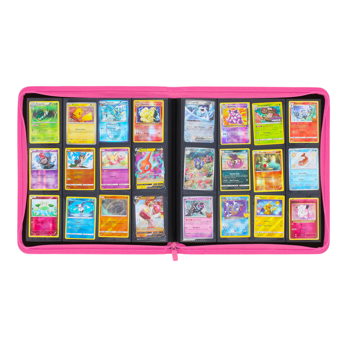BCW Z-Folio 12-Pocket Lx Album - Pink – open view