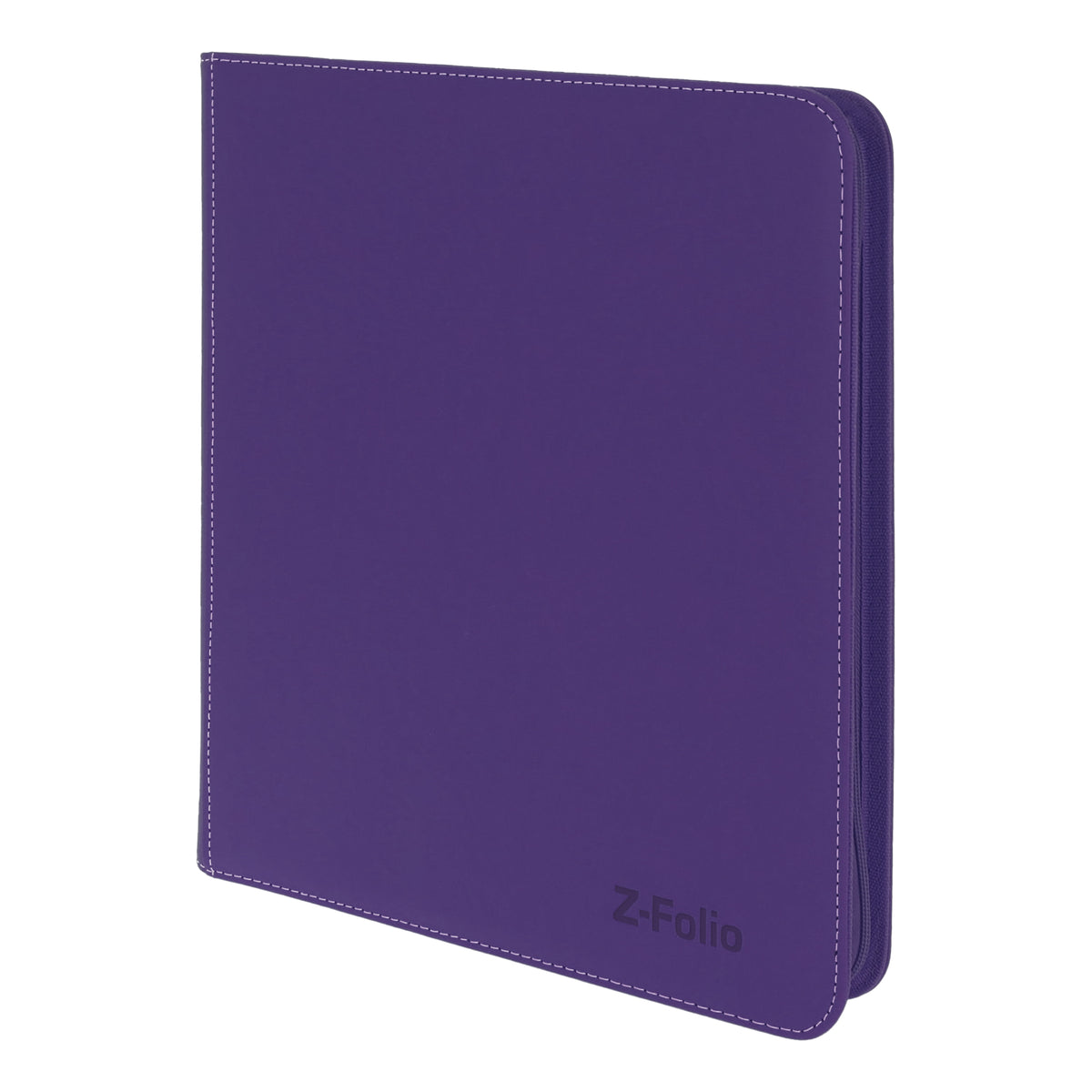 BCW Z-Folio 12-Pocket Lx Album - Purple – angled view