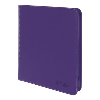 BCW Z-Folio 12-Pocket Lx Album - Purple – angled view