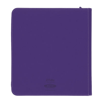BCW Z-Folio 12-Pocket Lx Album - Purple – rear view