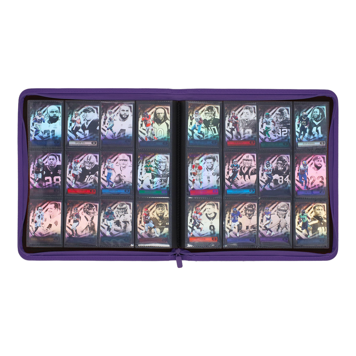BCW Z-Folio 12-Pocket Lx Album - Purple – open view