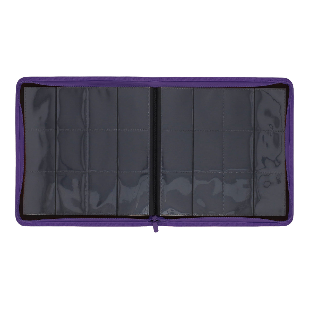 BCW Z-Folio 12-Pocket Lx Album - Purple – open view
