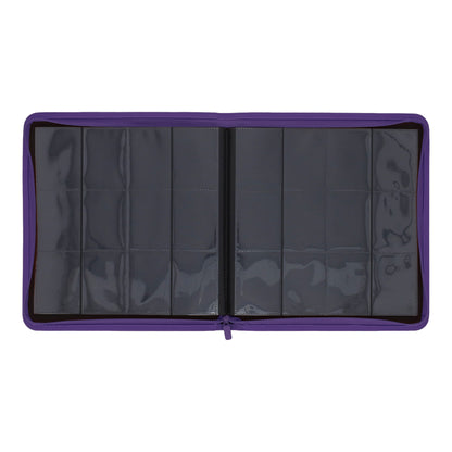 BCW Z-Folio 12-Pocket Lx Album - Purple – open view