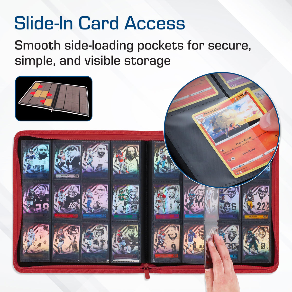 BCW Z-Folio 12-Pocket Lx Album - Red – dimensions and specifications