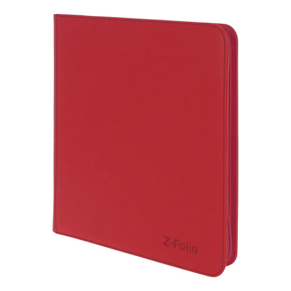 BCW Z-Folio 12-Pocket Lx Album - Red – angled view
