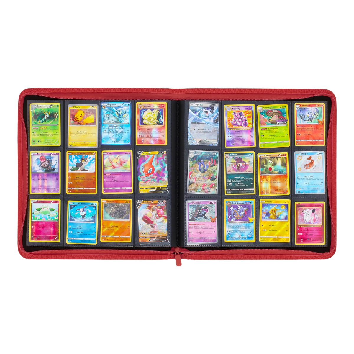 BCW Z-Folio 12-Pocket Lx Album - Red – open view