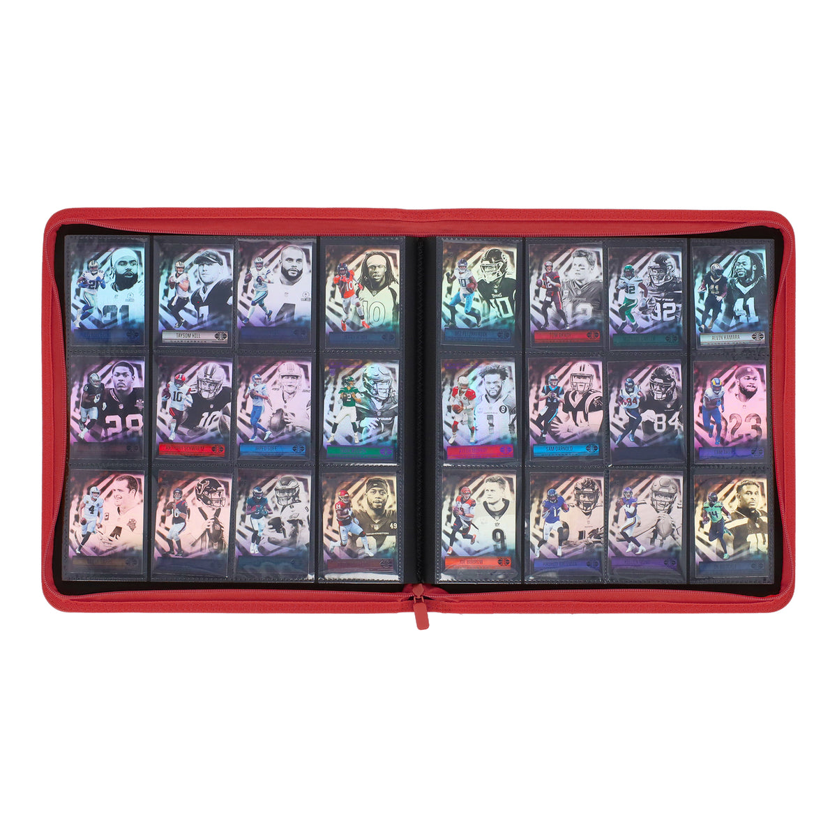 BCW Z-Folio 12-Pocket Lx Album - Red – open view
