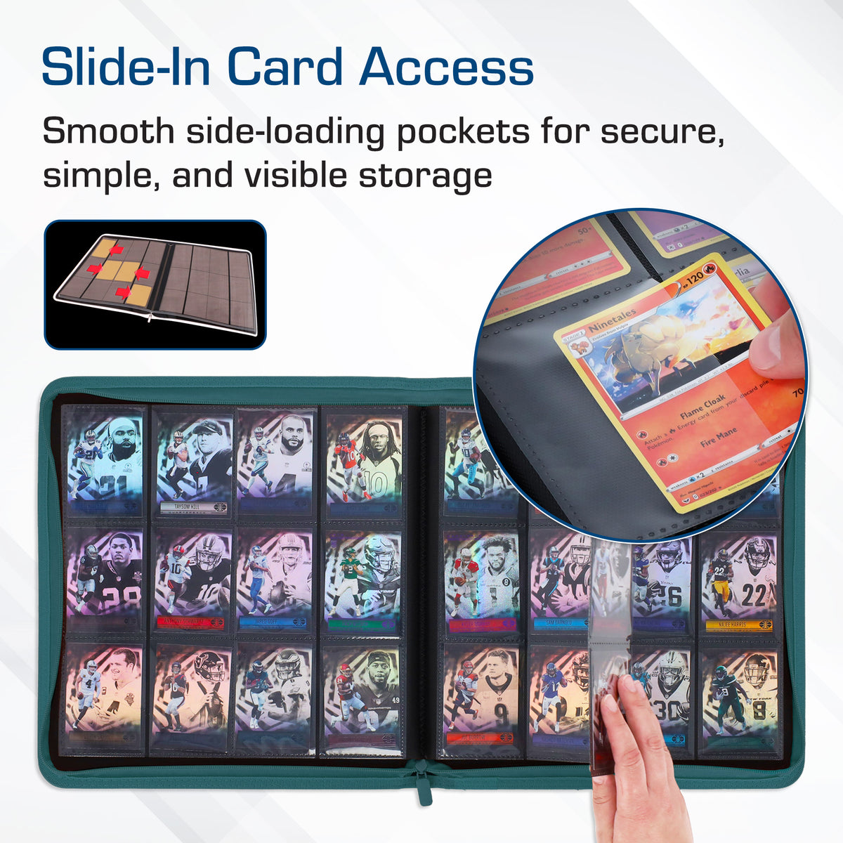BCW Z-Folio 12-Pocket Lx Album - Teal – dimensions and specifications