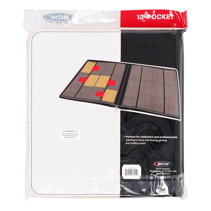 BCW Z-Folio 12-Pocket Lx Album - White – rear view