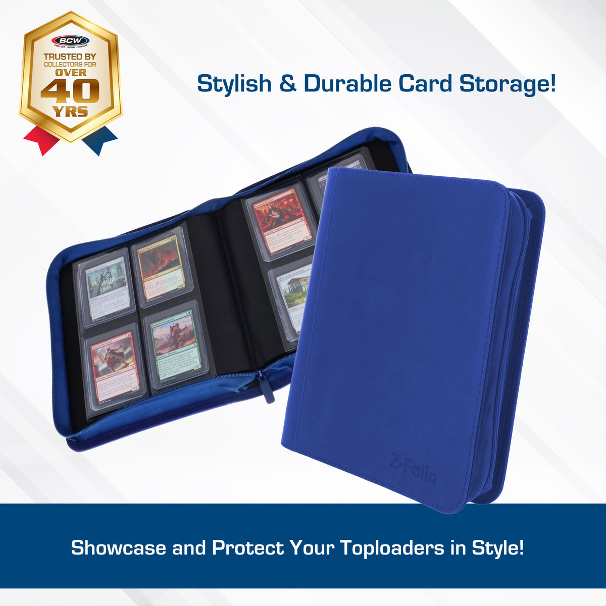 BCW Z-Folio 4-Pocket Lx Album - Toploaders - Blue – dimensions and specifications
